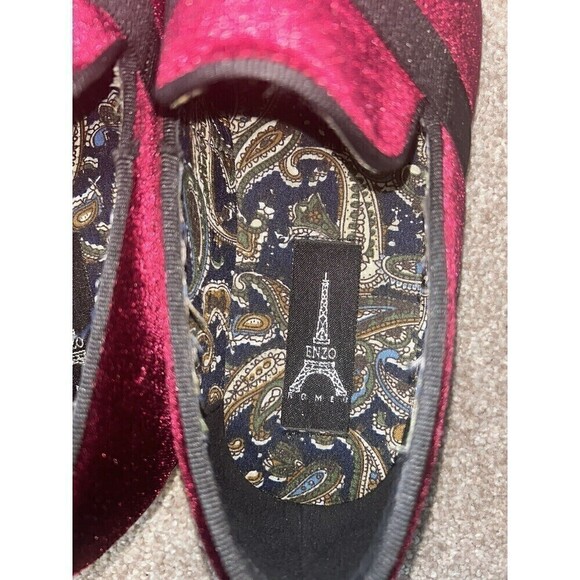 Enzo Romeo Red Mens Formal Tuxedo Slip On Loafer Velvet Dress Shoes 8.5 Party - Picture 6 of 7